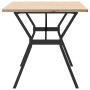Mesa de comedor marco Y madera maciza pino acero 140x80x75,5 cm de , Mesas de cocina y de comedor - Ref: Foro24-3282786, Prec...