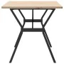 Mesa de comedor marco Y madera maciza pino acero 140x80x75,5 cm de , Mesas de cocina y de comedor - Ref: Foro24-3282786, Prec...