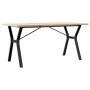 Mesa de comedor marco Y madera maciza pino acero 140x80x75,5 cm de , Mesas de cocina y de comedor - Ref: Foro24-3282786, Prec...