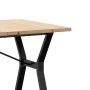 Mesa de comedor marco Y madera maciza pino acero 140x80x75,5 cm de , Mesas de cocina y de comedor - Ref: Foro24-3282786, Prec...