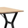 Mesa de comedor marco Y madera maciza pino y acero 90x90x75,5cm de , Mesas de cocina y de comedor - Ref: Foro24-3282784, Prec...