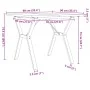 Mesa de comedor marco Y madera maciza pino y acero 90x90x75,5cm by , Kitchen and dining tables - Ref: Foro24-3282784, Price: ...