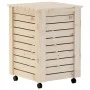Cesta ropa sucia con ruedas RANA madera maciza pino 45x45x64 cm de , Cestas para ropa - Ref: Foro24-4002325, Precio: 76,33 €,...