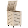 Cesta ropa sucia con ruedas RANA madera maciza pino 45x45x64 cm de , Cestas para ropa - Ref: Foro24-4002325, Precio: 77,48 €,...