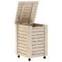 Cesta ropa sucia con ruedas RANA madera maciza pino 45x45x64 cm de , Cestas para ropa - Ref: Foro24-4002325, Precio: 76,33 €,...