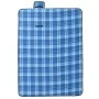 Manta de picnic plegable de cuadros terciopelo azul 200x150 cm de , Camping y senderismo - Ref: Foro24-4004203, Precio: 23,16...