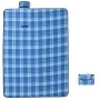 Manta de picnic plegable de cuadros terciopelo azul 200x150 cm de , Camping y senderismo - Ref: Foro24-4004203, Precio: 23,16...