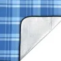 Manta de picnic plegable de cuadros terciopelo azul 200x150 cm de , Camping y senderismo - Ref: Foro24-4004203, Precio: 23,16...