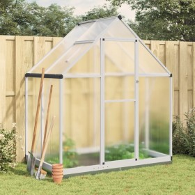 Invernadero con marco base aluminio plateado 169x114x202 cm de , Invernaderos - Ref: Foro24-4005825, Precio: 330,26 €, Descue...