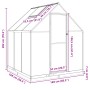 Invernadero con marco base aluminio antracita 169x169x202 cm de , Invernaderos - Ref: Foro24-4005833, Precio: 443,86 €, Descu...