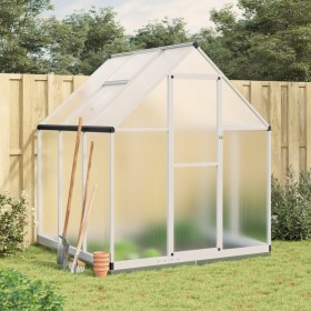 Invernadero con marco base aluminio plateado 169x169x202 cm de , Invernaderos - Ref: Foro24-4005831, Precio: 351,28 €, Descue...