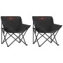 Sillas de camping con bolsillo plegables 2 unidades negro de , Sillas de jardín - Ref: Foro24-366548, Precio: 85,73 €, Descue...
