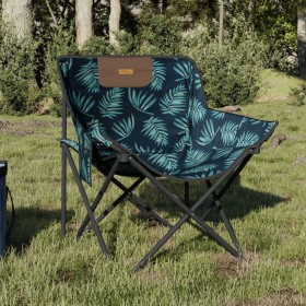 Sillas de camping con bolsillo plegable 2 uds estampado hojas de , Sillas de jardín - Ref: Foro24-366555, Precio: 56,23 €, De...