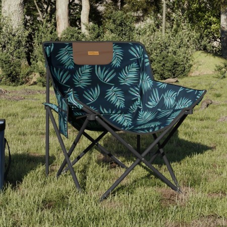 Sillas de camping con bolsillo plegable 2 uds estampado hojas de , Sillas de jardín - Ref: Foro24-366555, Precio: 56,23 €, De...