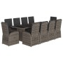 Set de comedor de jardín 11 pzas y cojines ratán sintético gris de , Conjuntos de jardín - Ref: Foro24-3277606, Precio: 1,00 ...
