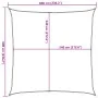 Toldo de vela cuadrado HDPE gris claro 160 g/m² 6x6 m de , Sombrillas - Ref: Foro24-4001971, Precio: 72,03 €, Descuento: %