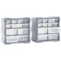 Organizadores multicajones con 12 cajones 2 uds 26,5x16x26 cm de vidaXL, Cajas de herramientas - Ref: Foro24-147582, Precio: ...