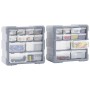 Organizadores multicajones con 12 cajones 2 uds 26,5x16x26 cm de vidaXL, Cajas de herramientas - Ref: Foro24-147582, Precio: ...