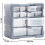 Organizadores multicajones con 12 cajones 2 uds 26,5x16x26 cm de vidaXL, Cajas de herramientas - Ref: Foro24-147582, Precio: ...