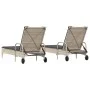 Liegestühle mit Kissen, 2 Stück, aus hellem grauem Kunststoff-Rattan. von , Liegen - Ref: Foro24-3261439, Preis: 333,37 €, Ra...