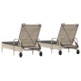 Tumbonas con cojines 2 unidades ratán sintético gris claro de , Tumbonas - Ref: Foro24-3261439, Precio: 318,68 €, Descuento: %