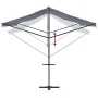 Toldo de pie tela y acero azul y blanco 500x300 cm de , Sombrillas - Ref: Foro24-368933, Precio: 304,62 €, Descuento: %