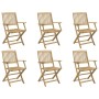 Sillas jardín plegables 6 uds madera maciza acacia 54,5x58x90cm de , Sillas de jardín - Ref: Foro24-3214230, Precio: 310,21 €...