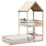 Cama con techo madera maciza de pino 90x200 cm de , Camas y somieres - Ref: Foro24-3282390, Precio: 335,55 €, Descuento: %