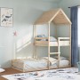 Cama con techo madera maciza de pino 90x200 cm de , Camas y somieres - Ref: Foro24-3282390, Precio: 335,55 €, Descuento: %