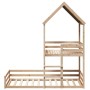 Cama con techo madera maciza de pino 90x200 cm de , Camas y somieres - Ref: Foro24-3282390, Precio: 335,55 €, Descuento: %