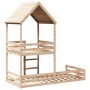 Cama con techo madera maciza de pino 90x200 cm de , Camas y somieres - Ref: Foro24-3282390, Precio: 335,55 €, Descuento: %