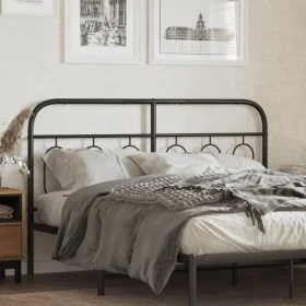 Black metal headboard 150 cm by , Headboards and footboards - Ref: Foro24-377151, Price: 42,89 €, Discount: %