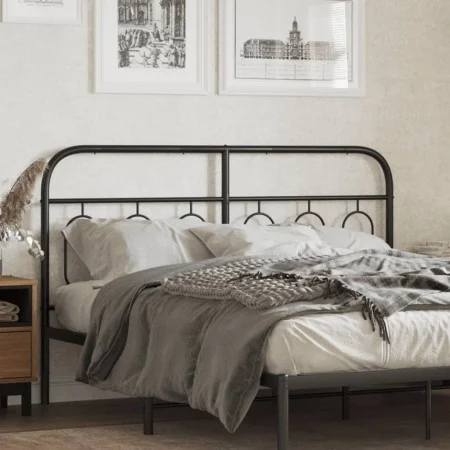 Schwarzes Metallkopfteil, 150 cm. von , Kopf- und Fußteile - Ref: Foro24-377151, Preis: 42,89 €, Rabatt: %