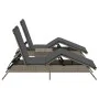 Tumbonas con mesita 2 unidades ratán sintético gris by , Loungers - Ref: Foro24-4002712, Price: 274,11 €, Discount: %