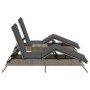 Tumbonas con mesita 2 unidades ratán sintético gris de , Tumbonas - Ref: Foro24-4002712, Precio: 278,05 €, Descuento: %