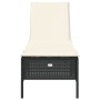 Tumbona con cojín ratán sintético negro de , Tumbonas - Ref: Foro24-4002719, Precio: 152,50 €, Descuento: %