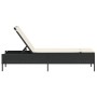 Tumbona con cojín ratán sintético negro de , Tumbonas - Ref: Foro24-4002719, Precio: 152,50 €, Descuento: %