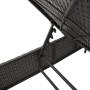 Tumbona con cojín ratán sintético negro de , Tumbonas - Ref: Foro24-4002719, Precio: 152,50 €, Descuento: %