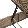 Tumbona con cojín y mesita ratán sintético beige de , Tumbonas - Ref: Foro24-4002731, Precio: 172,17 €, Descuento: %