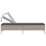 Tumbona con cojín y mesita ratán sintético gris claro de , Tumbonas - Ref: Foro24-4002733, Precio: 177,10 €, Descuento: %