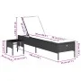 Tumbona con cojín y mesita ratán sintético gris claro by , Loungers - Ref: Foro24-4002733, Price: 174,08 €, Discount: %