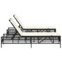 Tumbonas con mesita 2 unidades ratán sintético negro de , Tumbonas - Ref: Foro24-4002746, Precio: 272,08 €, Descuento: %