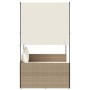 Tumbona doble con techo y cortinas ratán sintético beige de , Tumbonas - Ref: Foro24-4002759, Precio: 233,72 €, Descuento: %