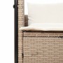 Tumbona doble con techo y cortinas ratán sintético beige de , Tumbonas - Ref: Foro24-4002759, Precio: 233,72 €, Descuento: %
