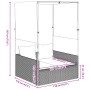 Tumbona doble con techo y cortinas ratán sintético beige de , Tumbonas - Ref: Foro24-4002759, Precio: 233,72 €, Descuento: %