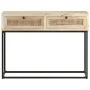 Mesa consola madera maciza de mango y caña natural 100x35x76 cm by vidaXL, Side tables - Ref: Foro24-323512, Price: 123,60 €,...