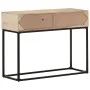 Mesa consola madera maciza de mango y caña natural 100x35x76 cm by vidaXL, Side tables - Ref: Foro24-323512, Price: 123,60 €,...