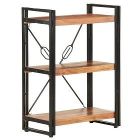 Estantería de 3 niveles de madera maciza de acacia 60x30x80 cm de , Librerías y estanterías - Ref: Foro24-320613, Precio: 120...