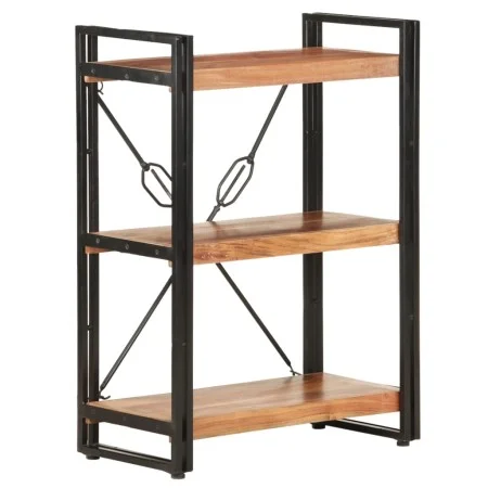 Estantería de 3 niveles de madera maciza de acacia 60x30x80 cm de , Librerías y estanterías - Ref: Foro24-320613, Precio: 120...