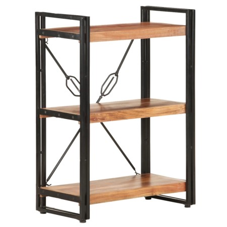 Estantería de 3 niveles de madera maciza de acacia 60x30x80 cm de , Librerías y estanterías - Ref: Foro24-320613, Precio: 122...